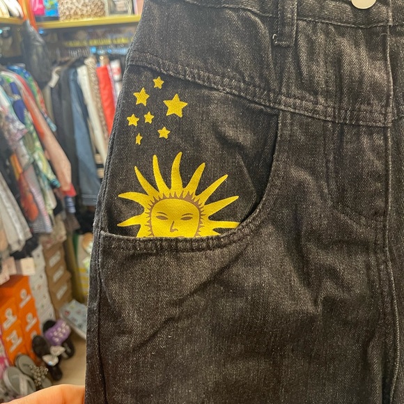 AMAZING retro denim Sun Moon Detail high waist 90s - Picture 4 of 9